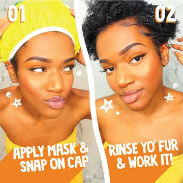 Bear Fruits Pineapple Detox & Revitalise Hair Mask, 20ml & Pineapple Cap, 1pc